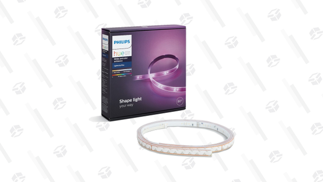 The Philips Hue Lightstrip can be synced with a PC or Mac to mirror the colors on your screen onto the wall behind your screen, and the effect is unparalleled.